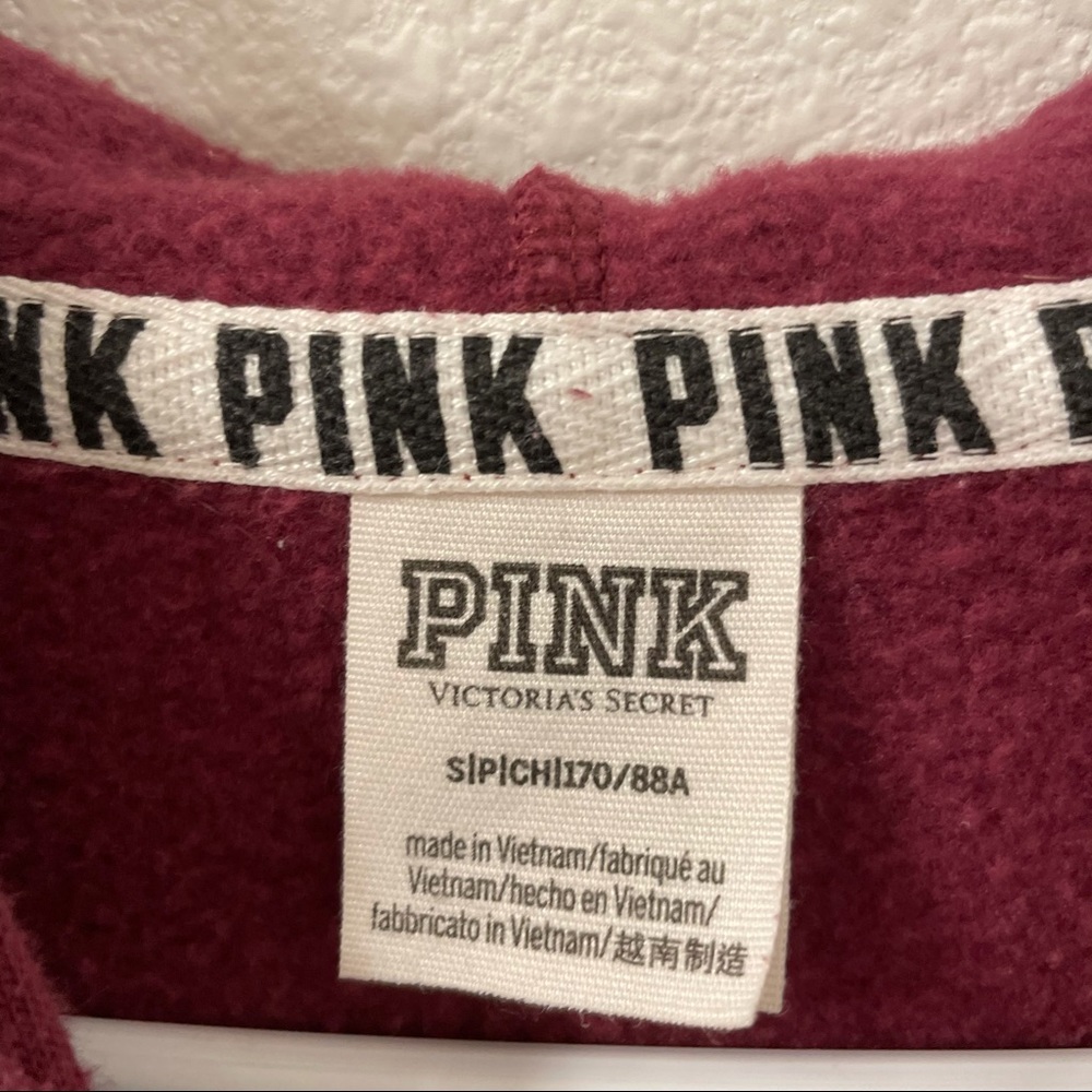 Victoria secret pink tropical hoodie red pink - Picture 3 of 4